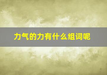 力气的力有什么组词呢