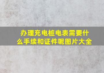 办理充电桩电表需要什么手续和证件呢图片大全