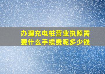 办理充电桩营业执照需要什么手续费呢多少钱