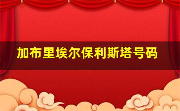 加布里埃尔保利斯塔号码