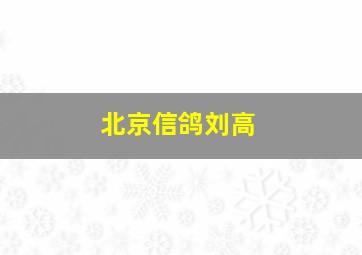 北京信鸽刘高