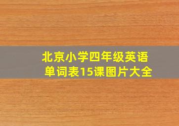 北京小学四年级英语单词表15课图片大全