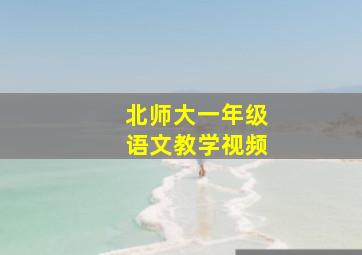 北师大一年级语文教学视频