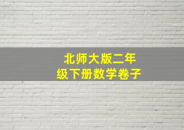 北师大版二年级下册数学卷子