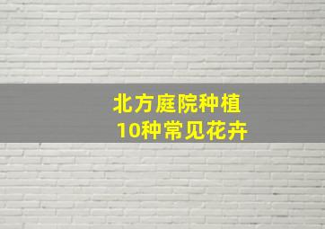 北方庭院种植10种常见花卉