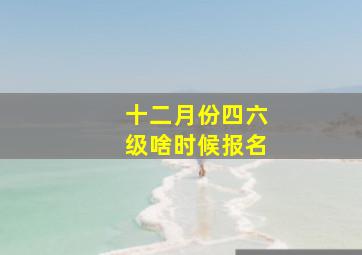 十二月份四六级啥时候报名