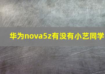 华为nova5z有没有小艺同学