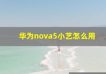 华为nova5小艺怎么用