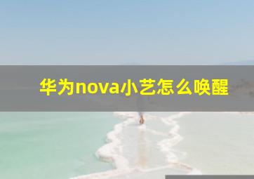 华为nova小艺怎么唤醒