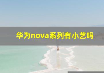 华为nova系列有小艺吗