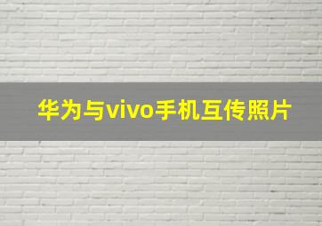 华为与vivo手机互传照片