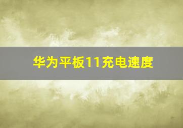 华为平板11充电速度