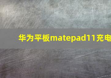 华为平板matepad11充电