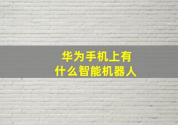 华为手机上有什么智能机器人