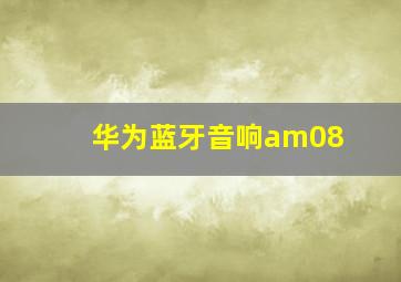 华为蓝牙音响am08