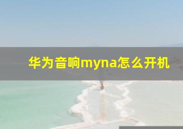 华为音响myna怎么开机