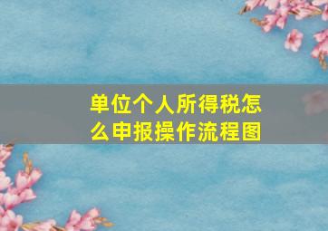 单位个人所得税怎么申报操作流程图