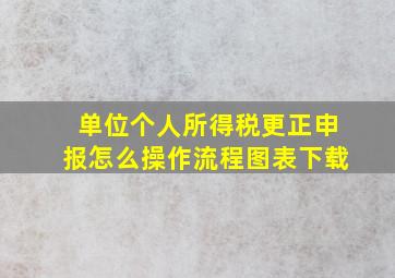 单位个人所得税更正申报怎么操作流程图表下载