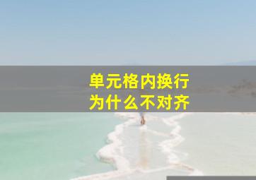 单元格内换行为什么不对齐