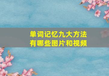 单词记忆九大方法有哪些图片和视频