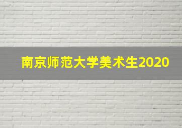 南京师范大学美术生2020