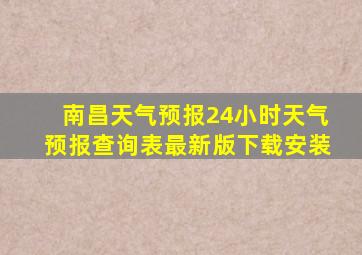 南昌天气预报24小时天气预报查询表最新版下载安装