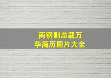 南钢副总裁万华简历图片大全