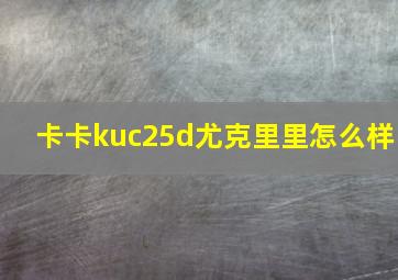 卡卡kuc25d尤克里里怎么样