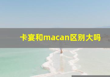 卡宴和macan区别大吗