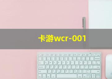 卡游wcr-001