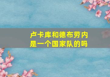 卢卡库和德布劳内是一个国家队的吗