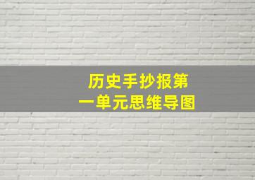 历史手抄报第一单元思维导图