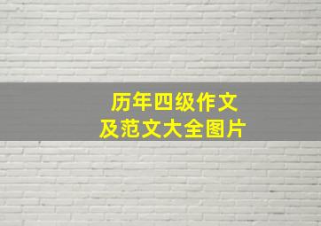 历年四级作文及范文大全图片