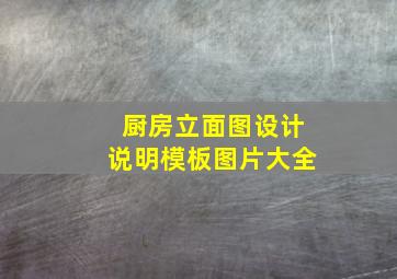 厨房立面图设计说明模板图片大全