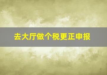 去大厅做个税更正申报