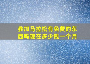 参加马拉松有免费的东西吗现在多少钱一个月