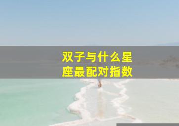 双子与什么星座最配对指数