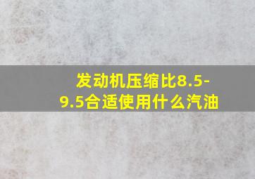 发动机压缩比8.5-9.5合适使用什么汽油