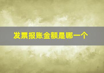 发票报账金额是哪一个