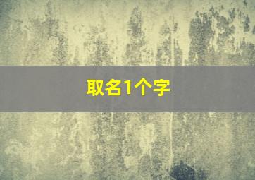 取名1个字