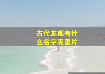 古代龙都有什么名字呢图片