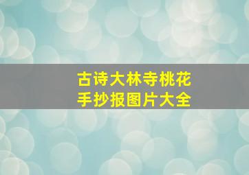 古诗大林寺桃花手抄报图片大全