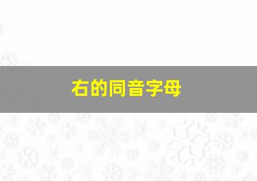 右的同音字母