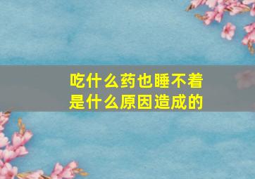 吃什么药也睡不着是什么原因造成的