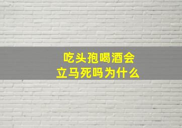 吃头孢喝酒会立马死吗为什么