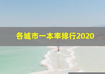 各城市一本率排行2020