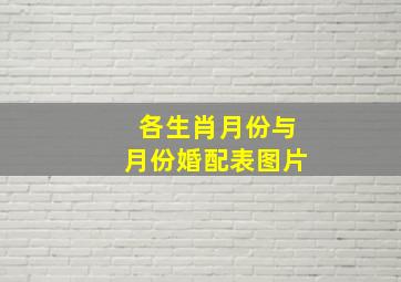 各生肖月份与月份婚配表图片