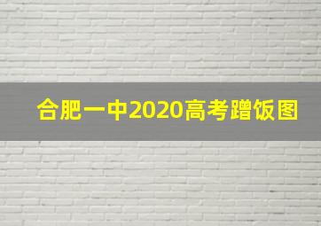 合肥一中2020高考蹭饭图