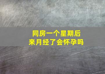 同房一个星期后来月经了会怀孕吗