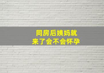 同房后姨妈就来了会不会怀孕